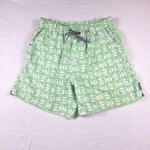 AFTCO Swim Trunks Mesh Lined Green‎ Marlins Size Lg Drawstring Pockets